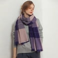 thumbnail image 4 of beishanbush Clearance Sales Scarf Women'S Autumn and Winter Colorful Plaid Shawl Thickening Warm Scarf Scarf B, 4 of 8