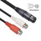 thumbnail image 4 of Xlr To Dual Rca Cable Xlr To Rca Y Splitter Cable 3 Pin Xlr Female To 2rca Female Amplifier Mixing-Good, 4 of 5