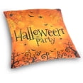 thumbnail image 3 of GZHJMY Throw Pillow Case Decorative Cushion Cover Square Pillowcase, Halloween Orange Pumpkin Spider Web Sofa Bed Pillow Case Cover(16x16inch) Twin Sides Home Decor, 3 of 7