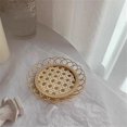 thumbnail image 2 of Posavasos de taza de bebida de estilo simple, tapete japonés para mesa de comedor, mantel Individual tejido de bambú, tapete antideslizante para maceta, taza tejida de ratán. Afortunado Sencillez, 2 of 3