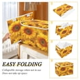 thumbnail image 3 of Iauyy Large Storage Box with Lid - Foldable Home Storage Bins for Clothes Toy Holiday Decor, Sunflower Seamless (42*32*30cm), 3 of 6