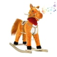 thumbnail image 3 of Lanzxjv Rocking Horse Toy for Kids, Plush Ride on Animal with Wooden Rockers, Moving Mouth And Wagging Tail, Musical Sounds, Baby Rocking Chair, 50kg Weight Capacity, Ages 1-6, 3 of 7