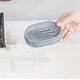 thumbnail image 5 of Rawiri Jabonera de plástico, jabonera para baño, ducha, escurridor de cascada, cocina (gris, forma ovalada de plástico), 5 of 7