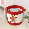 thumbnail image 5 of JoyMoreHome Christmas Basket with Santa Claus or Reindeer Doll, Woven Cotton Rope Christmas Storage Basket with Handles, for Christmas Decoration Storage, 5 of 6