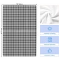 thumbnail image 5 of Geometric Lattice, Microfiber Kitchen Towel, Black Grey Classic Farmhouse Plaid Soft Absorbent Dish Towels, Quick Drying Washable Dishcloths for Kitchen Cleaning, Drying Dishes, 18x28 Inches, 5 of 9