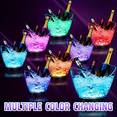 thumbnail image 5 of LED Ice Buckets 5L Clear Plastic Ice Bucket Large Capacity Light RGB Colorful LED Cooler with Lights for Champagne Wine Ice Beer Party Bar Club, 5 of 10