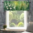 thumbnail image 4 of Spring Daisy Valances for Windows Retro Flowers Pastoral Oil Painting Rod Pocket Curtain Valance Window Treatment Short Curtains for Kitchen Living Room, 42"x18", 4 of 9