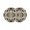 Brown, variant on Black Floral Round 15 Inch Placemats Set of 8, Vintage Khaki Floral Retrp Plant Leaf HeatResistant Non Slip Place Mats for Dining Table, Wipeable Braided Kitchen Table Mats for Housewarming