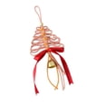 thumbnail image 3 of Christmas Árbol Colgante Adorno Decorativo con Campana Elaborado a Mano en Cuerda Y Metal Apto para Decorar Árboles Paredes Ventanas Y para Regalar en Rosa, 3 of 8