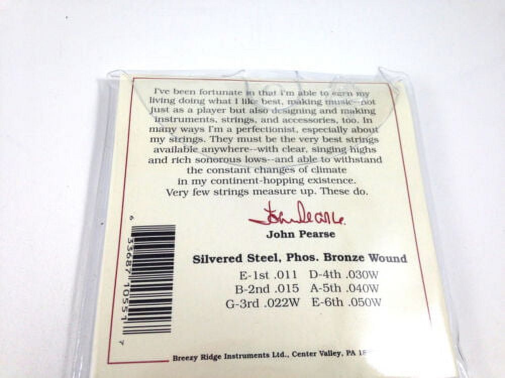John Pearse Guitar Strings 2-Pack  Acoustic Slightly Light 550SL Phos Bronze