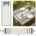thumbnail image 3 of Sage Green Beige Striped Table Runner Linen Burlap Table Runner 72 Inches Long Farmhouse Stripes Cottagecore Dresser Scarves for Kitchen Island Coffee Dining Room Party Holiday Decoration 14"x72", 3 of 8