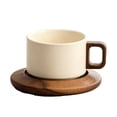 thumbnail image 2 of Cup and Saucer Set, Vintage-style Aesthetic Coffee Cup, Coffee Mug with Saucer, Tea Cup and Saucer Set, Ceramic Mug, 2 of 4