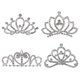 thumbnail image 1 of 4 tiaras de diamantes de imitación para niña con peine, regalos de fiesta, tiaras y coronas, 1 of 6