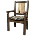 thumbnail image 5 of Homestead Collection Captain's Chair, Woodland Upholstery w/ Laser Engraved Bear Design, Stain & Lacquer Finish, 5 of 10