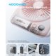 thumbnail image 4 of Otlonpe Ventilador de escritorio portátil con pilas, 4000 mAh recargable pequeño ventilador de mesa personal de 6,5 pulgadas, 4 velocidades, plegable 180°, pantalla LED, banco de energía para viajes,, 4 of 5