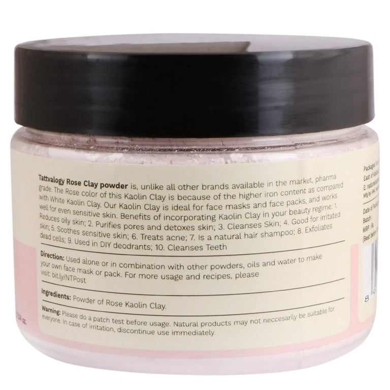 Pink Clay Powder Natural Kaolin Rose Powder for Face Mask Suitable