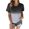 thumbnail image 1 of Tops Para Mujer Elegantes Blusas Casuales Camisas Estampado de Moda Cuello Redondo Camiseta de Manga Corta Suelta Jersey Odeerbi ODB164937, 1 of 5