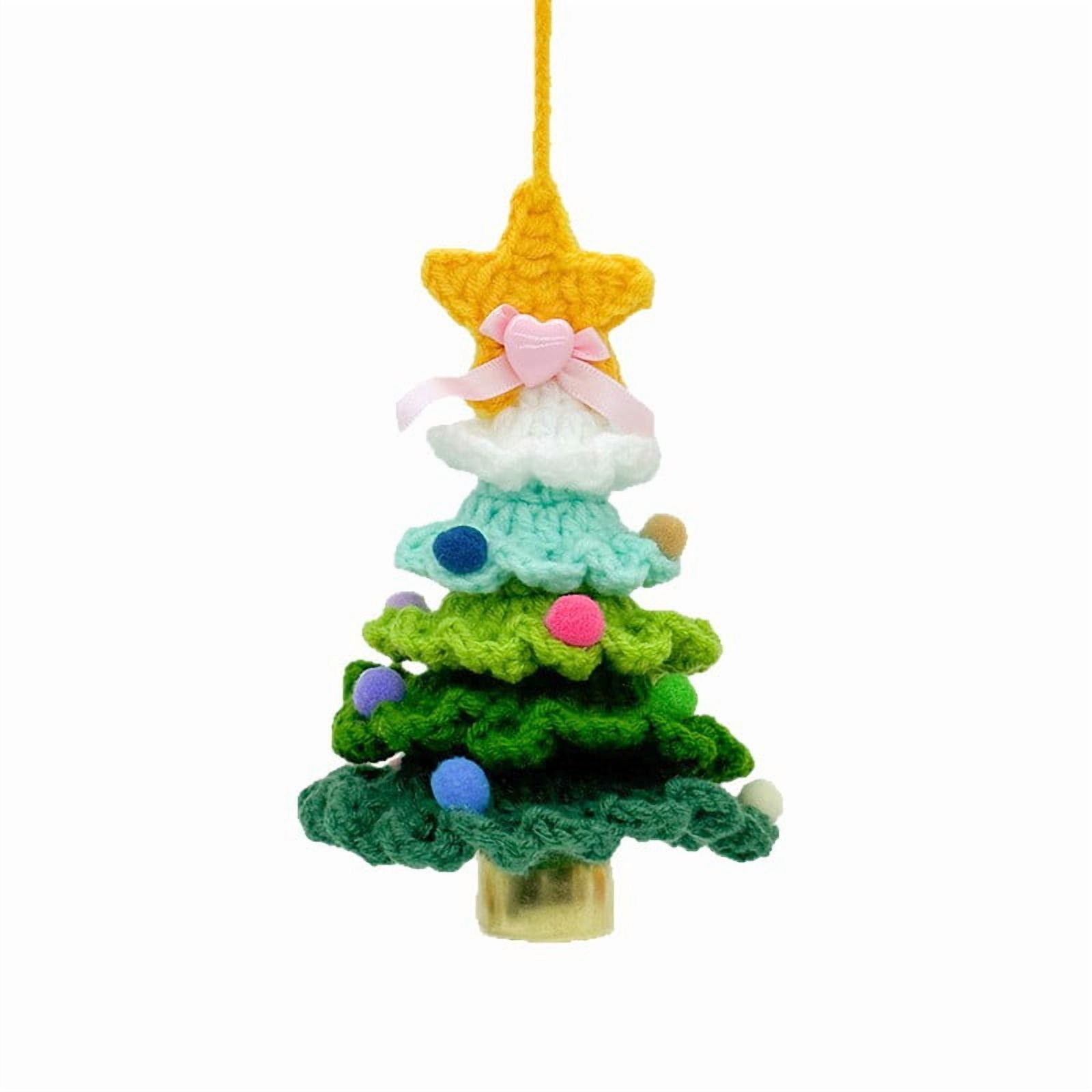 Crochet Christmas Tree- Handmade Little Reminders Emotional Uplifting Support Mental Health Knitted Sloth for Women College Student Birthday Graduation Christmas Stocking Stuffers