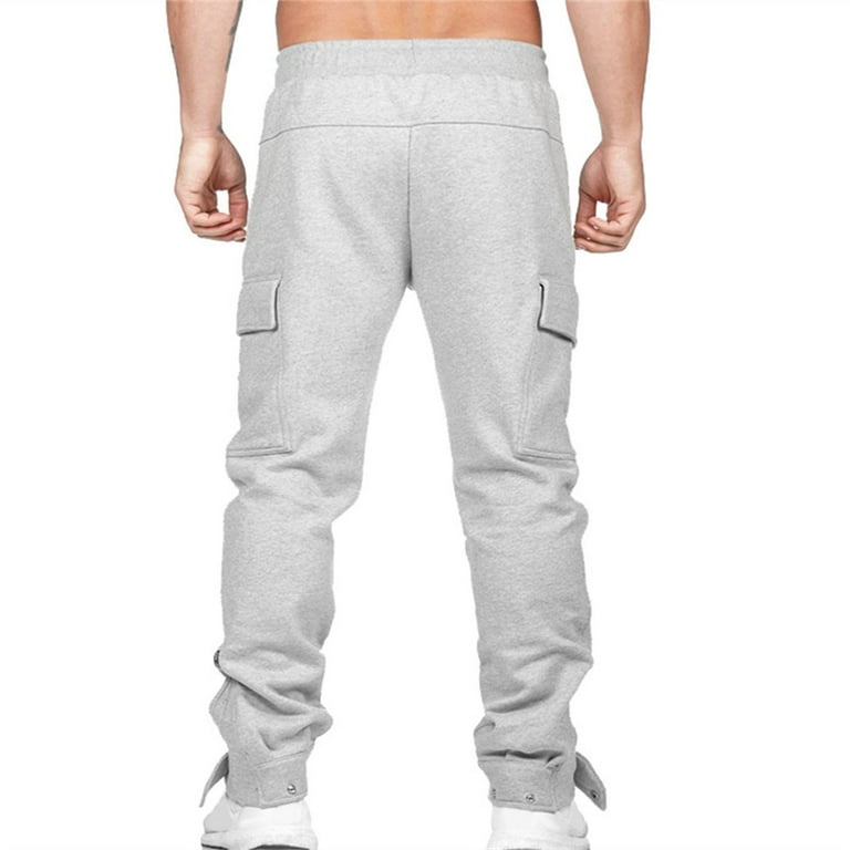 Jogging Pants Men Pantalones Deportivos Para Hombre Sport Pants Men Leisure Solid Color Work Pants Grey XL Walmart