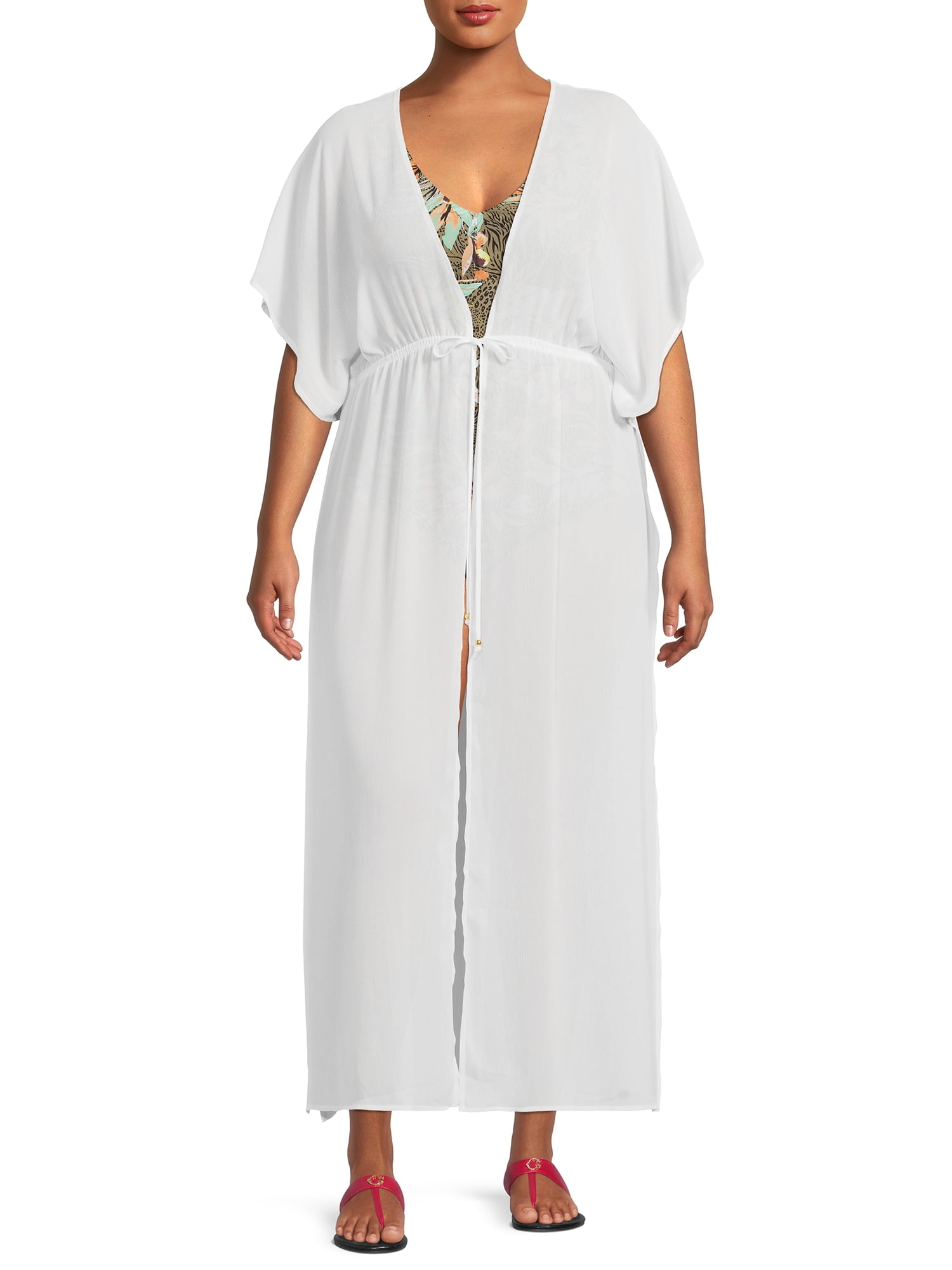 Plus Size Kimono Swimsuit Cover-Up 