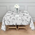 thumbnail image 3 of Minimalist Halloween Ghost Pattern Square Tablecloth,Waterproof Square Table Cover,Wipeable Spillproof Washable Table Cover for Home Kitchen Party Decor 52"x52"(132x132cm), 3 of 6