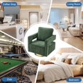 thumbnail image 5 of Aukfa Accent Swivel Barrel Chair, Modern Chenille Upholstered Swivel Club Chair for Bedroom Living Room - Green, 5 of 8