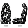 thumbnail image 3 of Black And White Celestial Pattern Set of 2 Car Seat Covers Seat for Carseats Front Seat Auto Car Interior Accessories Universal 2 Piece, 3 of 6