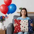 thumbnail image 5 of 2 Pack Outdoor Waterproof Throw Pillows,Independence Day Stripes and Stars Decorative Rectangle Pillow Case Patio Pillows for Chair Couch Sofa 20x12in, 5 of 9
