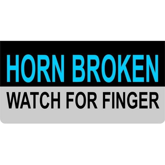 212 Main LPO881 Horn Broken Watch for Finger Photo License Plate