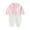 Pink, variant on Zwiiyzr Infant Baby Girl Boy One Piece Outfit College Style Fall Gentlemen Style Romper British Indoor And Outdoor Jumpsuit Pink