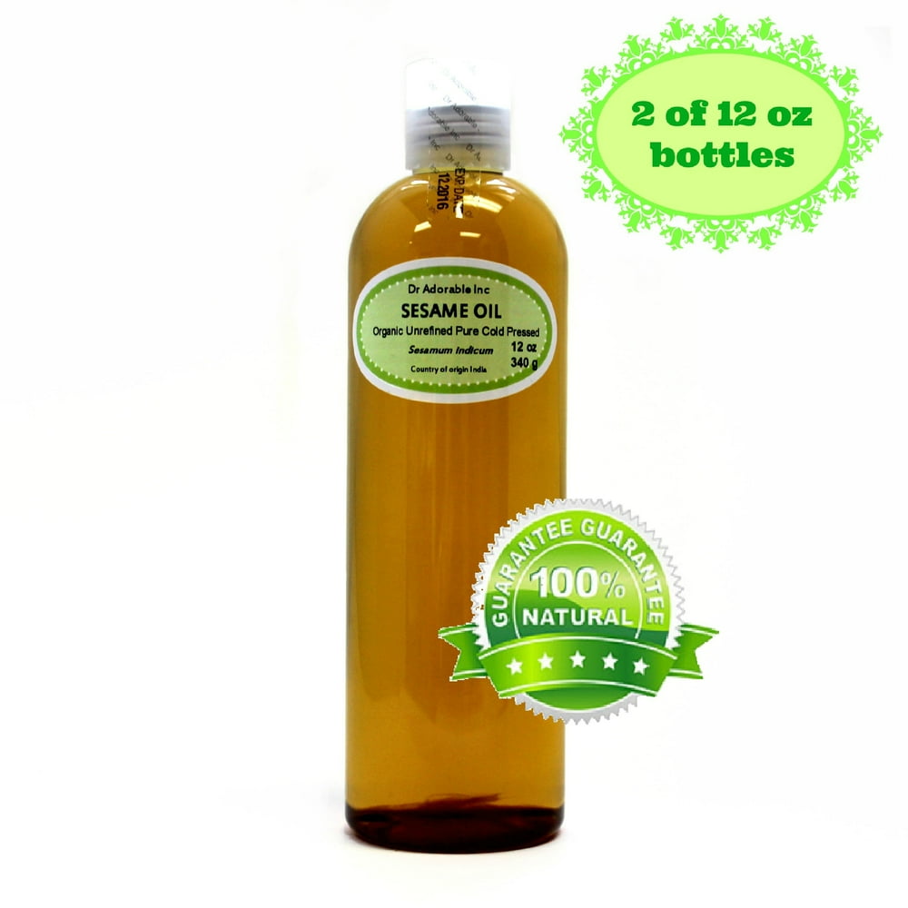Dr. Adorable 100 Pure Sesame Seed Oil Unrefined Organic Cold Pressed