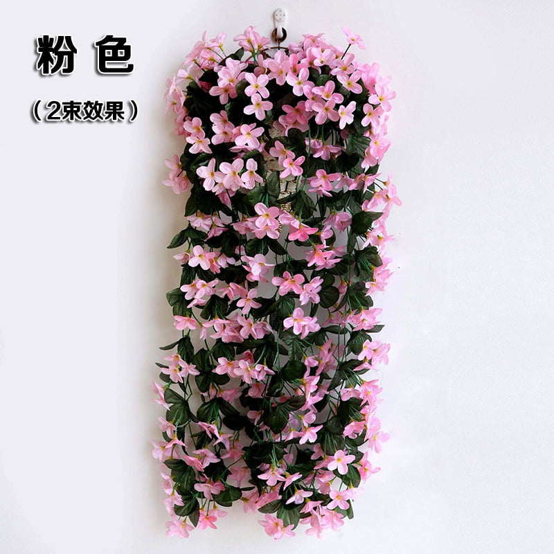 Artificial Fake Flowers Rattan Wall Hanging Plastic Garden Outdoor Decor 78cm 