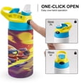 thumbnail image 4 of Brawl Stars Fan Art Leon water bottle with straw stainless steel water bottle school essential with hook press water bottle 350ml, 4 of 5