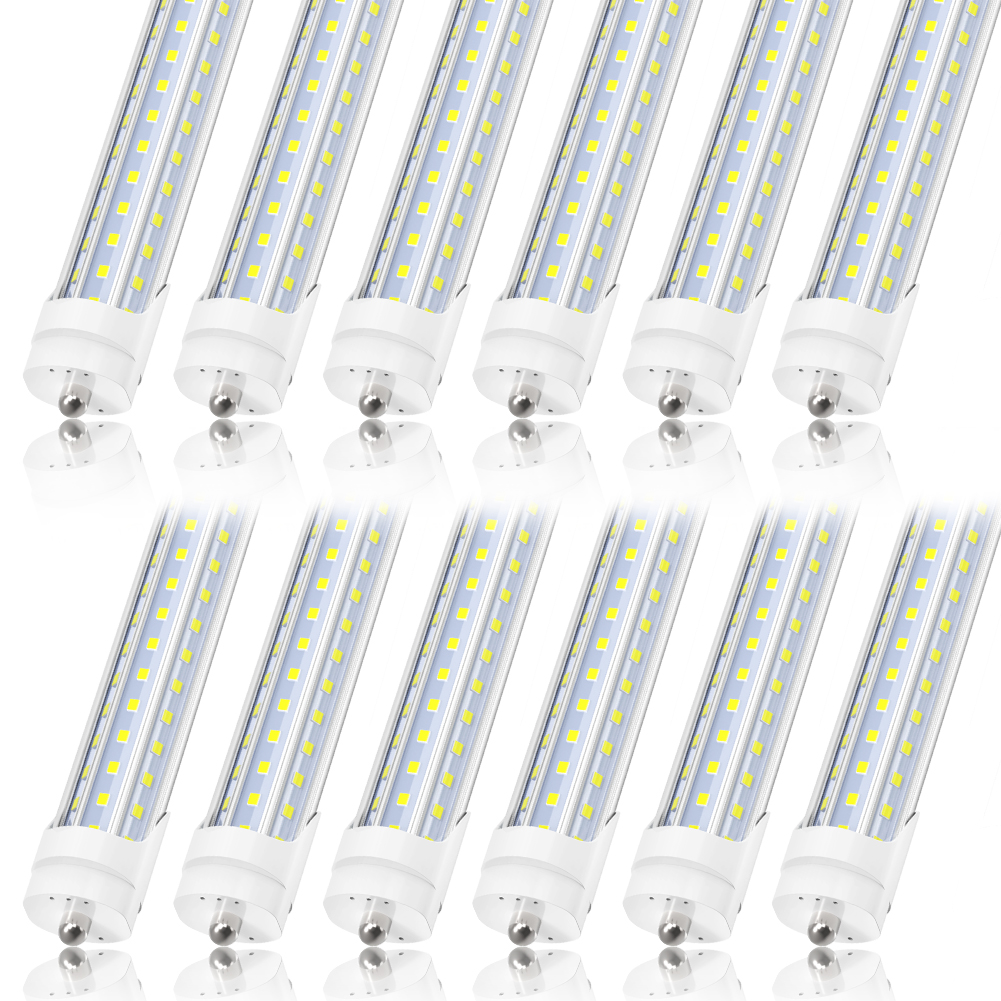 8Ft Single Pin Fa8 LED Tube Light Bulbs,D Shape 120W 12000Lm 6000K,4-Pack -  Walmart.com