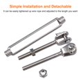 thumbnail image 3 of LordHardware 4Pcs Stainless Steel 3/8 Inch M10 Jaw and Jaw Turnbuckles for Tensioning Cable Rope Chain, 1200 lbs Load, 3 of 6