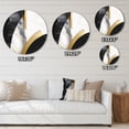 thumbnail image 4 of Designart "Artistic Marble Compositions" Abstract Marble Metal Round Art Living Room, 4 of 5