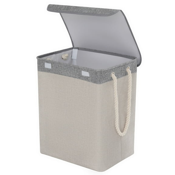 Laundry Hamper with Lid, 66L Laundry Basket Clothes Hamper, Large Collapsible Laundry Organizer for Storage and Organization