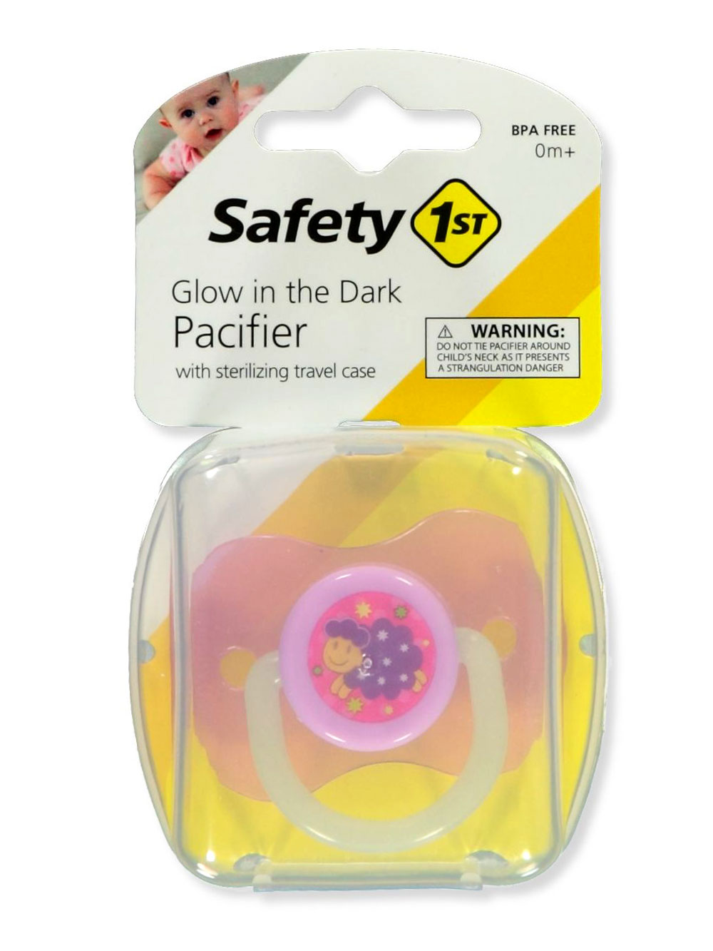 Safety 1st GlowInTheDark Pacifier With Sterilizing Travel Case