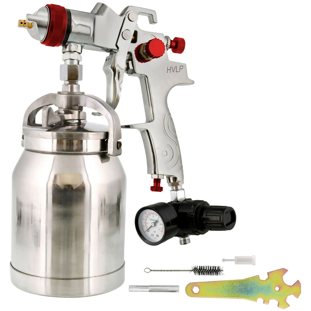 1.4mm HVLP Suction Feed SPRAY GUN w/ AIR REGULATOR Auto Paint Basecoat