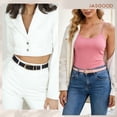 thumbnail image 4 of JASGOOD 2 Pack Belts for Women Fashion Skinny Leather Belt with Gold Buckle, 4 of 11