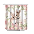 thumbnail image 1 of Easter Bunny Egg Shower Curtain, Waterproof Bathroom Wet Dry Separation Partition, Standard Size Washable Home Decor, 1 of 5