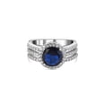 thumbnail image 4 of 2.65 Ct Sparkle Round Cut Natural Diamond Blue Sapphire Gemstone Wedding Ring for Women 14K White Gold Size 3 by Diamond-Capitals, 4 of 7