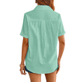 thumbnail image 5 of Fantaslook Womens Button Down Shirts Lapel Short Sleeve Shirt Collared Pocketed Casual Blouses Summer Tops, 5 of 10