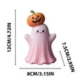 thumbnail image 3 of Pink Ghost Halloween Decor Indoor,Cute Resin Pumpkin Pink Ghost Decor Figurine,Halloween Miniature Figurine Party Centerpiece Unique Gift Idea (C), 3 of 6