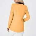 thumbnail image 4 of Moxiu Blazers for Women Open Front Business Work Office Long Sleeve Light Jackets for Women Casual Button Suit Jackets Blazer 2025 Yellow,XL, 4 of 8