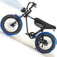 thumbnail image 4 of Electric Bike for Adults, Peak 1500W 28 MPH Fat Tire All-Terrain Electric Motorcycle, Full Suspension Mountain Electric Dirt Bike for Men/ Women Black & Gray, 4 of 9