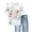 White, variant on YYUIJK Womens Floral Printed T Shirts Short Sleeve Tops Dressy Casual Blouses Spring Summer Outfits White S