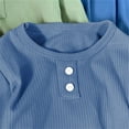 thumbnail image 3 of LIJCC T-Shirt en Coton Côtelé pour Filles, Manches Longues, Col Rond, Ourlet Incurvé, Tunique Unie, Coupe Ajustée, Basique, 3 of 8