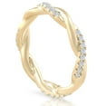 thumbnail image 3 of Pompeii 1/3 Ct Diamond Eternity Petite Twist Vine Eternity Ring 10k Yellow Gold, 3 of 4