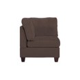 thumbnail image 2 of Living Room Furniture Corner Wedge Black Coffee Linen Like Fabric 1Pc Cushion Wedge Sofa Wooden Legs, 2 of 8